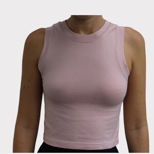 Dynamic Seamless Pale Pink Muscle Tank